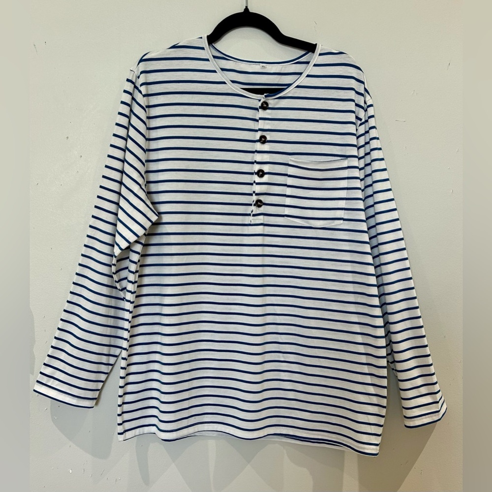 Nautical Striped Long Sleeve Shirt